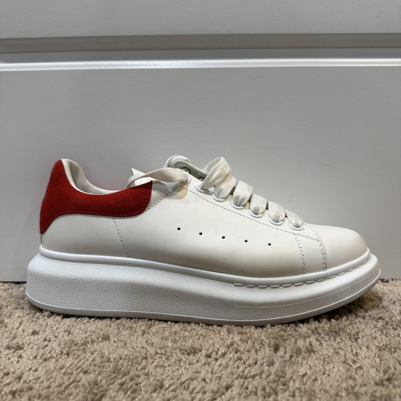 Alexander McQueen Oversized Shoes Mens Size EU 40.5 White Red Platform 553770